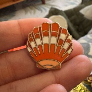 Jahier Studio Orange and White Shell Pin